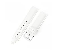 LQXHZ Uhrenarmband Damen Hochwertiges Echtlederarmband 12/13mm 14mm 17mm 18mm 19mm 20mm 22mm Herren(White-Silver,19mm)