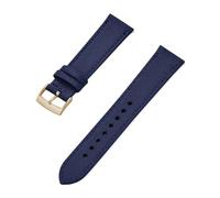 LQXHZ Uhrenarmband Im Neuen Design Aus Canvas, Nylon Und Leder Mit Schnellverschluss, 18 Mm, 20 Mm, 22 Mm, Ersatzband For Alle Markenuhren(Blue Gold,22mm)