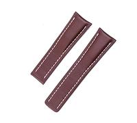 LQXHZ Uhrenarmband Kompatibel Mit Breitling Echtleder Herren Uhrenarmband Uhrenarmband(Brown Band1,22mm With LOGO)