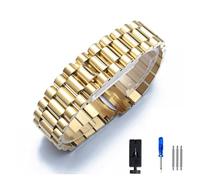 LQXHZ Uhrenarmband kompatibel mit Rolex DATEJUST DAY-DATE, kompatibel mit Oysterpertual-Datum, Edelstahlarmband, Uhrenzubehör, 13, 17, 20, 21 mm Uhrenarmband, 17mm With logo, Achat