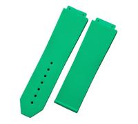 LQXHZ Uhrenzubehör Silikongürtel Kompatibel Mit Hublot Armband 25 * 19 Mm 22 Mm Schnalle Uhrenarmband Classic Fusion Series(Green,WITHOUT BUCKLE_25X19MM 22MM BUCKLE)