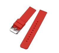 LQXHZ Weiches Silikon-Uhrenarmband 10/12/14/15/16/18/20 mm 21 mm 22 mm 24 mm Schnellverschlussband Universal-Armbänder Gürtel(Red,22mm)