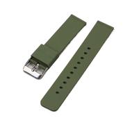 LQXHZ Weiches Silikon-Uhrenarmband 10/12/14/15/16/18/20 mm 21 mm 22 mm 24 mm Schnellverschlussband Universal-Armbänder Gürtel(ArmyGreen,22mm)