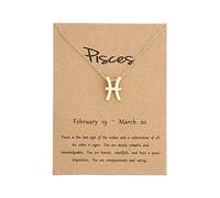 LRGKMCWTOB 14 Karat vergoldete Sternzeichen-Halskette für Astrologie, Stern-Halskette, Damen, 12 Sternbilder, Halskette, Geburtstagsgeschenk, mit Nachrichtenkarte, 1 Stück, Scorpio