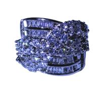 LRGKMCWTOB Ring aus 925er-Sterlingsilber, Zirkonia, Rundschliff, 3 Karat Diamant, modische Eheringe für Damen, Solitär-Verlobungsring, Band-Set, Größe 6