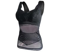 LRSSMB 2-in-1-Postoperatives Camisole For Damen Mit Integriertem BH-Cup Gepolsterter Mastektomie-Tasche Tanktop Unterhemd Shapewear(Black,M)