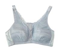 LRSSMB Damen Mastektomie BH For Die Zeit Nach Der Mastektomie Mit Taschen Bralette-Oberteil Aus Spitze Kabellos Bandeau Postoperativer Alltags-BH(Blue,95C)