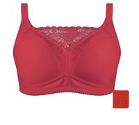 LRSSMB Postoperative Taschen-Mastektomie-BHs, Weiche Baumwoll-Brustprothese, Brustprothesen, Kabelloser Alltags-BH Ohne Stahlring(Red,95C)