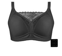 LRSSMB Postoperative Taschen-Mastektomie-BHs, Weiche Baumwoll-Brustprothese, Brustprothesen, Kabelloser Alltags-BH Ohne Stahlring(Black,95C)