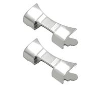 LRXFPIYF 2 Stück Edelstahl Armbänder mit Gebogenen Enden für Uhrenarmbänder 19 24 Mm