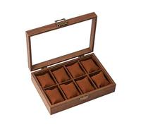 LRXFPIYF Uhrenbox aus, luxuriöse Aufbewahrungsbox für Uhren, staubdicht, vielseitig einsetzbar, Armbandetui, Schmuckkästchen, Organizer, 6 Steckplätze