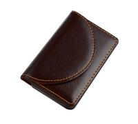 LRXIYODE Business Card Holder PU Material mit Magnetverschluss Schlankes Business Organizer Etui für Männer und Frauen Vielseitig für Visitenkarten Kredit Geschenkekarten Dunkelbraun