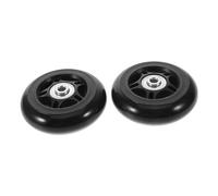 LRXIYODE Reisekoffer Ersatzrollen 2 Stück Gummi Schwenkräder 76mm X 24mm mit Metallachsen Geräuscharme Universalräder für Gepäckreparatur