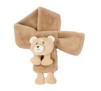 LRXIYODE Winter Warmes Halstuch Cartoon Schal mit Weichem Plüschkuschelstoff für Jungen und Mädchen Leichter Schal in Khaki Stylischer Kinderschal für Outdoor und Feiertage