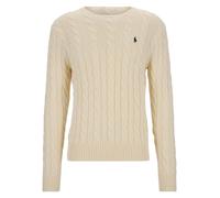 Polo Ralph Lauren Strickpullover mit Label-Stitching in Offwhite, Größe XL