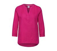 LS_Solid Splitneck Blouse w sl