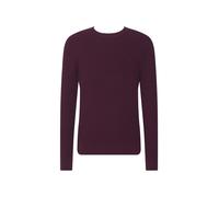 CK Calvin Klein Strickpullover mit gerippten Abschlüssen in Bordeaux, Größe M