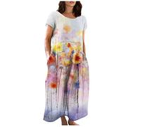 LSAltd 70er Jahre Bekleidung Damen Damen Kleider Elegant Rotes Kleid Damen 1950 Vintage Retro Cocktailkleid V-Ausschnitt Faltenrock Damen Kleider Lingerie Negligee,Yellow,L