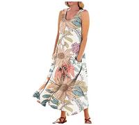 LSAltd 70er Jahre Bekleidung Damen Hochzeitskleider Bikini Damen Elegant Abendkleider Ballkleider Hochzeit Lang Spitzenkleid Satin Kleid Damen Elegant Sommerkleid,Beige,L