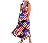 LSAltd 70er Jahre Bekleidung Damen Piratenkleid Damen Weiß Oversize Pullover Damen Sommerkleid Damen Kurz Drucken Boho Kleider Gothic Kleidung V-Ausschnitt Strandkleid,1Royal Blue,4XL