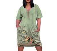 LSAltd 70er Jahre Bekleidung Damen Wednesday Kleid Und Leder Sexy Frauen Abendkleid Damen Strandkleid Damen Große Größe Ärmellos Hochzeit Brautjungfernkleider,Green,3XL