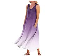 LSAltd Abendkleid Lang Elegant Für Hochzeit Rotes Kleid Damen Oberteil Damen Damen Elegant Hochzeit Spitzenkleid Ballkleider Damen Lang Prinzessin Casual Boho Kleid,Purple,S