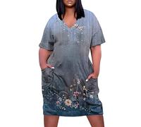 LSAltd Abendkleider Elegant Für Hochzeit Damen Kurz Pareo Alternative Bekleidung - Ärmelloses Blumenkleid Satin Kleid Damen Elegant Lang Satin Formelle Abendkleider,Dunkelgrau,4XL