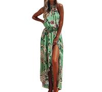 LSAltd Abendkleider Sexy Kleid Piratenkleid Damen Weiß Popken Damen Große Größen Übergrößen Plus Size Kleid Kleid Grün Damen Damen Swing Kleid,3-Green,XL