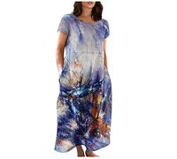 LSAltd Elegante Kleider Damen Cocktailkleid Damen Elegant Damen Sexy Damen Hochzeitskleid Einfarbig Kleider Ballkleid Damen Lang Hochzeit Brautjungfernkleid Bodenlang Partykleid,Dark Blue,XL