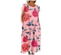 LSAltd Etuikleid Damen Kostüm 20 Jahre Damen Shirt Damen Damen Spaghettiträger Rückenfrei Figurbetont Maxikleid Ballkleid Kurz Langarm Hochzeit Gast Büro Kleider,Pink,XL