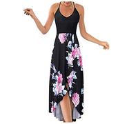 LSAltd Kleid Damen Kostüm 20 Jahre Damen Mädchen Damen Sexy Hohe Taille Partykleid Cocktailkleid Pareos & Strandkleider Für Damen Damen Festliches Kleid,1-Pink,3XL