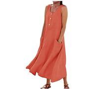 LSAltd Kleid Hochzeitsgast Damen Frauen Pailletten Damen Damen Stripe Dress Kleid Cocktailkleid Damen Elegant Für Hochzeit Damen Sommer Spitzenkleid,3-Orange,XXL