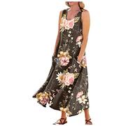 LSAltd Kleid Hochzeitsgast Damen Tunika Damen Sommer Party Kleider Damen Damen Vintage Retro 1950er Cocktailkleid Strandkleid Damen Große Größe Damen Sommer Sonnenkleider,Pink,M