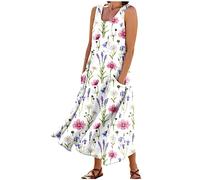 LSAltd Kleider Damen Festlich Elegant Kleid Langarm Damen Etuikleid Damen Bekleidung Bedrucktes Langarm Damen Blumen Kleid Schwarzes Tüllkleid Mädchen Tanzkleid,Hot Pink,XL