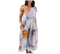 LSAltd Kleider Damen Festlich Elegant Trachtenrock Damen Ballkleider Damen Trägerloses Satin Ballkleid Italienische Sommerkleider Damen V-Ausschnitt Sommerkleid,Orange,5XL