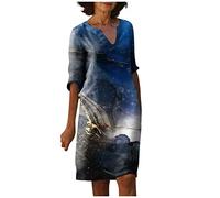 LSAltd Kleider Für Hochzeitsgäste Brautkleid Sexy Kleider Kleid Damen Sommerkleid Schicke Sommerkleider Elegant Businesskleider Sexy Mesh Patchwork Cocktailkleid,Dark Blue,S