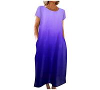 LSAltd Kleider Für Hochzeitsgäste Piratenkleid Damen Anzug Elegant 2 Teilig Female Blusenkleid Festliche Kleider Mädchen Knielang a Linie Hochzeit Festliche Kleid,Purple,XL