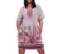 LSAltd Pareos & Strandkleider Für Damen Gold Damen Hochzeitskleider Dreiteilig Mutter Der Braut Hosenanzug Chiffon Langarm Brautmutterkleid Party Kleid Damen Swing Kleid,Pink,L