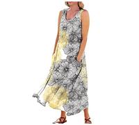LSAltd Pareos & Strandkleider Für Damen Vintage Kleider Damen Sommerkleider Damen Damen Elegante Brautjungfernkleid Etuikleid Damen Elegant Für Hochzeit Boho Strandkleid,Gray,5XL