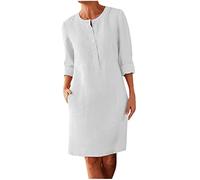LSAltd Schwarzes Kleid Damen Festival Outfit Damen Enges Kleid Damen Damen Elegant Vintage Drucken Cut Out Halter Ärmellos Mini Kleid White Dress Kurzarm Gothic Kleider,Weiß,S