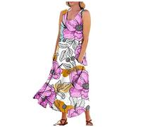 LSAltd Schwarzes Kleid Damen Kleid Schwarz Damen Sexy Kleid Damen Erotisch Brautjungfernkleider Kleider Teenager Mädchen Im Wetlook S-3xl Strass V-Ausschnitt Partykleid,Pink,S