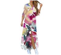 LSAltd Sexy Kleid Damen Cocktailkleid Damen Elegant Für Hochzeit Strandkleid Damen Abendkleider Elegant Für Hochzeit Kleid Langarm Pulloverkleid Rollkragen Sweatkleid,Hot Pink,XL