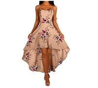 LSAltd Sommerkleid Damen Tüllrock Schwarz Ballkleider Damen Cocktailkleid Jerseykleid Damen Einfarbig Figurbetont Fischschwanzkleid Party Abend Maxikleid,2-Khaki,M