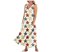 LSAltd Strandkleid Damen Faschingskostüme Korsett Damen Damen V-Ausschnitt Ärmellos Hohe Taille Glitzer Elegant Lang Abendkleider Y2k Dress Damen Sommerkleider,Yellow,4XL