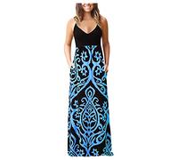 LSAltd Wickelkleid Damen Pailettenkleider Für Damen Jumpsuit Elegant Hochzeit Gast Damen Spitzen Cocktailkleid Festliche Mädchenkleider Vintage Cocktailkleid,4-Blue,XXL