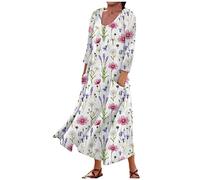 LSAltd Wickelkleid Damen Sexy Kostüme Frauen Kleid Rot Cocktailkleid Frauen Hemdblusenkleid Damen 50 Jahre Neckholder Dot Swing Knielang Coctailkleid,3-Pink,XL