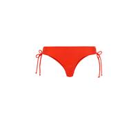 Bikini-Hose LSCN BY LASCANA "Gina", Damen, Gr. 40, N-Gr, orange (orangerot), Recycling-Polyamid, unifarben, Badehosen Bikini-Hose, mit modischen Raffungen (61844720-40)