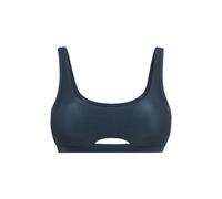 Bustier-Bikini-Top LSCN BY LASCANA "Gina", Damen, Gr. 40, Cup A/B, blau (nachtblau), Recycling-Polyamid, unifarben, Bikini-Oberteile Bustier-Bikini-Top, mit Cut-Out vorne (12997544-40)