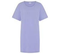 Nachthemd LSCN BY LASCANA, Damen, Gr. 36/38, N-Gr, lila (blau), Single Jersey, Obermaterial: 50% Baumwolle, 50% Viskose, bedruckt, lässig geschnitten mini, Rundhals, abgesteppte Kante, Kleider Nachthe