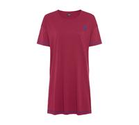 Nachthemd LSCN BY LASCANA, Damen, Gr. 40/42, N-Gr, lila (beere bedruckt), Single Jersey, Obermaterial: 50% Baumwolle, 50% Viskose, unifarben, bedruckt, feminin, lässig geschnitten kurz, Rundhals, Kurz